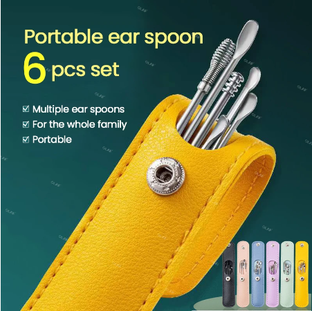 6pcs/Set Ear Cleaner Wax Removal Stainless Steel Ear Wax Pickers Ear Cleaning Tools